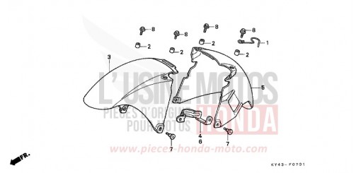 AILE AVANT (2) NSR125RK de 1989
